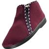 APREGGIO Pantofole Donna - Calde, Comode con Cerniera, Feltro di Lana e Imbottitura in Lana, per Interni ed Esterni, Pantofole Invernali - vino rosso - 41