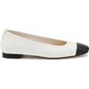 Frau 91K2, Ballerina in Rafia con Punta in Pelle da Donna (Burro, Sistema Taglie Calzature EU, Adulto, Numero, Media, 37)