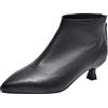 Generico Stivali Donna Neri Tacco Basso Field Stivali Donna Scarpe da donna Stivali corti termici Punta a punta Stivali corti con cerniera con tacco sottile Stivali Donna Neri Tacco Basso