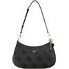 GUESS borsa a tracolla Noelle II Top Zipper Shoulder Bag Coal Logo grigio scuro