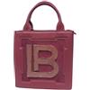 Laura Biagiotti Borsa Donna Pelle Sintetica, Dimensioni 22 x 23 x 8 cm, con Riporti in Velluto, Due Manici, Tracolla Regolabile Rimovibile Linea Impress Art.108-1