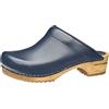 Sanita Lotte | Zoccoli Aperti da Donna | Zoccoli in Pelle con Suola in Legno | Prodotto Originale Fatto Mano | Blu | 41