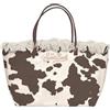 Saint Barth Mc2 Donna Borsa A Spalla CBMF001-Canvas Cow West Cotone Marrone Taglia Unica