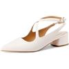 QUEEN HELENA Décolleté a Fascia Incrociata Scarpe Eleganti con Cinturino Donna ZM9907 Beige 38
