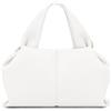 JQWYGB, Borsa a tracolla da donna, stile retrò, con tracolla rimovibile, bianco, Large