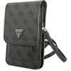 GUESS Borsa unisex Guwbsatmgr Grigio Saffiano Triangle Bi-Fold Wallet, Nero, x