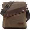 DORRISO Uomo Borsa a Tracolla Moda Borse Messenger Tela Leggero Viaggio Messenger Bag Causale Campeggio Scuola Lavoro Comodo Durevole Uomo Borsa a Tracoll Verde