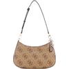 GUESS borsa a tracolla Noelle II Top Zipper Shoulder Bag Latte Logo/Brown marrone chiaro