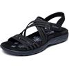 Skechers Sandali Reggae Slim-Sunnyside 2.0 da donna, Nero/nero, 39 EU