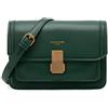 David Jones - Piccola Borsa a Tracolla Spalla Donna - Borsa Mano PU Pelle con Patta e Tornello - Messenger Crossbody Bag Clutch Borsetta Sera Pochette Elegante Shopping Viaggio - Verde