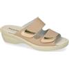 Valleverde Sandali Donna 25315 in Pelle Beige modello casual. Una calzatura comoda adatta per tutte le Occasioni. Primavera Estate. EU 40