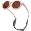 LOJUDI Occhiali da Sole Neonato 0-24 Mesi - Polarizzati con Regolabile Cinturino Rotondi per Bambini Bambino Bambina Neonata Occhiali da Sole-Rosa/Marrone
