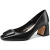 QUEEN HELENA Décolleté Donna Scarpe Eleganti con Tacco Largo K3688 | Décolleté ecopelle, fibbia, interno sintetico, gomma, tacco 6,5 cm