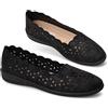 GLAMORA Ballerine Donna Traforate Laser Floreale Zeppa Bassa Punta Tonda Slip On Scarpe Comode Leggere Traspiranti Suola Flessibile Antiscivolo Eleganti Casual Estive Calzata Morbida