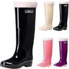 Yekdmxop Stivali Donna Pioggia Stivaletti Donna In Gomma Impermeabili Boots Pioggia Imbottito Stivali Da Pioggia Da Donna Antivento Scarpe Da Donna Inverno Rain Stivaletto Pvc Per Esterni Giardinaggio Chelsea