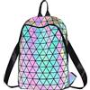 Ulalaza Borsa Tote Luminosa Geometrica Olografiche e Crossbody Rilattiva Flash per Donne