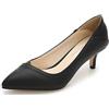 bbruriy - Scarpe con tacco kitten per donna, antiscivolo, con punta chiusa, eleganti, con tacco basso da 4,98 cm, per matrimoni, da sposa, da ufficio, in morbida pelle