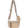styleBREAKER Borsa a tracolla donna 2 pezzi a mezzaluna | Borsa a tracolla in similpelle 24x15x8,5 cm, tracolla 86-138 cm con motivo a rombi, zip a 2 vie, portamonete 11 cm