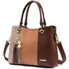 Pomelo Best Borsa a Mano da Donna, Borsa a Righe Multicolore PU pelle con Frange Borsa a Tracolla Grande Capacità perfetta per lavoro, quotidiano, vita, Natale e festa ect