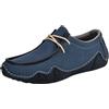 generisch Scarpe da uomo basse da uomo, casual, scarpe da uomo, taglie forti, suola in pelle, tacco in pelle, Blu, 48 EU