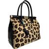 Superflybags Donna Bauletto a Mano in vera Pelle Stampa Coccodrillo + Pelo Cavallino Modello ALINA CAV 35x28x16 Made in Italy