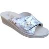 Sanital Light 4305 - Ciabatta Donna in Pelle Comfort per Alluce Valgo, Soletto Anatomico con Gel Ammortizzante al Tallone - Fiori 37
