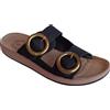 Fantasy Sandals - Flex Sole Technology - Discover the BUBBLE EFFECT - Sandali in Pelle Leggeri e morbidi - JOYA - NERO 36