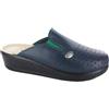 MEDICAL COMFORT Zoccoli Sabot Pantofole Scarpe di Pelle, Donna, Blu, EU 36