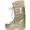 Moon Boot Icon Glance - Stivali invernali in platino satinato lucido con isolamento termico, soletta leggera e suola in gomma per una presa sicura. Moon Boot Icon Glance - Stivali invernali in platino