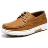 Allthemen Scarpe PU Uomo Stringate Casual Sneakers in Pelle Basse Leggero Derby Oxford Lavoro Sposare Marrone 41