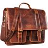 STILORD Marius Borsa in pelle da Insegnante Grande XL Professore Portadocumenti a tracolla per l'Ufficio Lavoro A4 raccoglitori in cuoio Uomo Donna Colore:kara - cognac