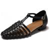 LarDorLin Spiaggia Sandals Donna Chiuse Davanti Pantofole Tacco Basso Mules Braid Ciabatte Estate Alla Schiava Strappy Romano Flip Flops Nero Numero 41 EU (43 Cn)