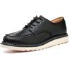 SL-Saint Fatto a Mano da Uomo Morbido Moc Toe Stivali alla Moda Classic Good-Year-Welted Scarpe in Pelle Bovina (Nero, Adulto, Uomo, 46, Numero, Sistema Taglie Calzature EU, Media)