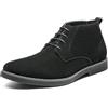 Bruno Marc Stivaletti Chukka Invernali da Uomo Stivaletti Stringati in Pelle Scamosciata Stivali Uomo Desert Boots,Size 42,Nero,Chukka