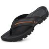 ARRIGO BELLO Infradito Uomo Sandali Estive Pelle Ciabatte Eleganti Mare Piscina Spiaggia Antiscivolo Cuoio Flip Flops Taglia 41-46(A Marrone, Taglia 45)