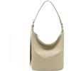 David Jones - Borsa a mano da donna - Borsa Hobo Similpelle PU morbida - Borsa Tote elegante pratica di medie dimensioni - Moda classica chic città viaggio lavoro alla moda, beige