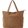 Lekespring Borsa Tote Bag Università Donna, Borsa a Tracolla Shopper Donna in Velluto a Coste con Cerniera, Elegante Borse Porta PC 15,6 Pollici per Viaggo Lavoro Scuola Palestra Ufficio, Arancione S
