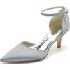 Miyoopark Bridal - Scarpe da sposa da donna, in raso, da sera, formali, J379 Argento 2 5 tacco, 39 EU