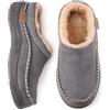 Zigzagger Pantofole Uomo Mocassino in Camoscio, Pantofole Uomo Invernali Hearthfire in Memory Foam Moc,Grigio Scuro 42/43EU