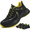 ISOOUS Scarpe Antinfortunistiche Uomo Donna Scarpe da Lavoro Leggere Scarpe da Cantiere Antiscivolo Traspiranti Giallo 36