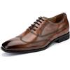 MEIJIANA Scarpe Oxford da Uomo Business Scarpe Stringate Basse Uomo Casual Oxford Vintage Elegante Scarpe, marrone-02, 43 EU (10 UK)