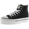 victoria Sneaker Alte Tribu Tela & Doppio Plateau 1061101 per Donna Negro 39