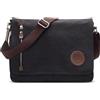 DORRISO Uomo Borsa a Tracolla Moda Borse Messenger Ventiquattrore 14 pollici Laptop Messenger Bag Briefcase Viaggio Causale Lavoro Scuola Tela Borsa a Tracoll Nero