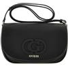 GUESS Calebra Convertible Crossbody Flap, Borsa a Tracolla Donna, Nero, Taglia Unica