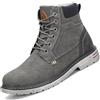 Mishansha Scarpe Uomo Donna Invernali Stivaletti Antiscivolo Scarponi Neve Stivali Impermeabili Trekking Grigio,40