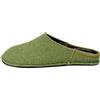 Le Clare Nuvola Uomo - Pantofola Invernale Uomo in Panno di Lana con Plantare Estraibile - Colore Verde - Taglia 42