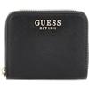 GUESS Laurel Slg Small Zip Around, Borsa Donna, Nero, Taglia Unica