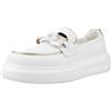 CAFèNOIR Cafe Noir Sneakers Mocassino con Catena Accessorio - C1DE1016 - Bianco/Platino, 38