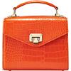 VICTORIA HYDE Borsa a tracolla vintage per le donne vegana vera pelle borse valigetta con piccola borsa quadrata (Arancione)