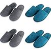 Teceyfeet Set di Ciabatte Ospiti, 4 Paia di Pantofole Lavabili Aperte per Viaggi, Hotel, Spa, Ospiti, Matrimoni, 28cm